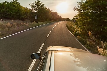 Image showing Driving on the road, exterior top view