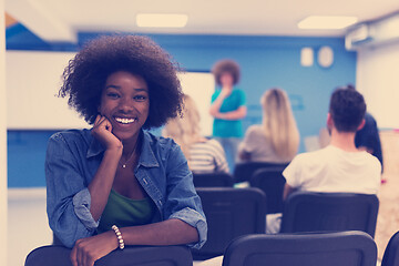 Image showing Portrait informal African American business woman