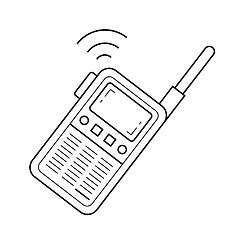 Image showing Radio set line icon.