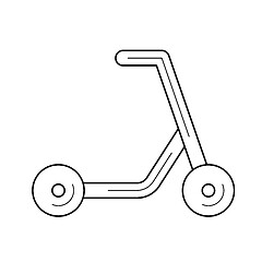 Image showing Kick scooter line icon.