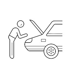 Image showing Car repair line icon.