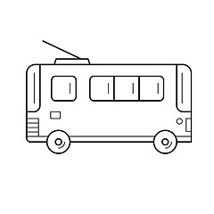 Image showing Trolleybus line icon.