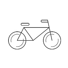 Image showing Bicycle line icon.