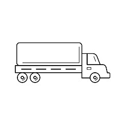 Image showing Lorry line icon.