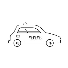 Image showing Taxi car line icon.