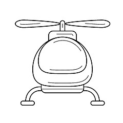 Image showing Helicopter line icon.