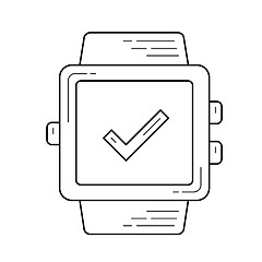 Image showing Wearable technology line icon.