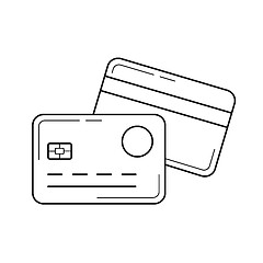 Image showing Credit card line icon.