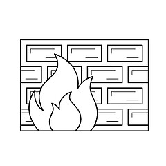 Image showing Firewall line icon.