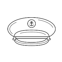 Image showing Captain hat line icon.