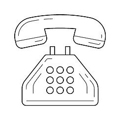 Image showing Phone vector line icon.