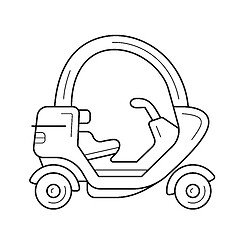 Image showing Tuk tuk line icon.