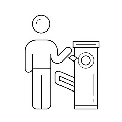 Image showing Turnstile line icon.