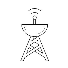 Image showing Antenna line icon.