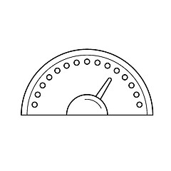 Image showing Speedometer line icon.