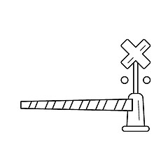 Image showing Railroad barrier line icon.