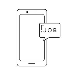 Image showing Job search line icon.