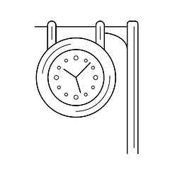 Image showing Station clock line icon.