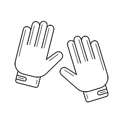 Image showing Moto gloves line icon.