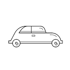 Image showing Hatchback car line icon.