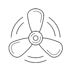 Image showing Propeller line icon.