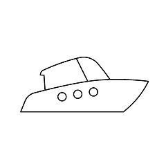 Image showing Yacht boat line icon.