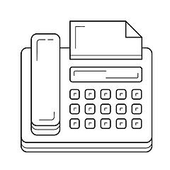 Image showing Fax machine line icon.