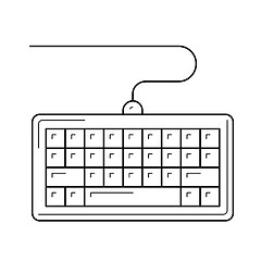 Image showing Keyboard line icon.