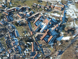 Image showing aerial view over Bebenhausen Monastery Germany