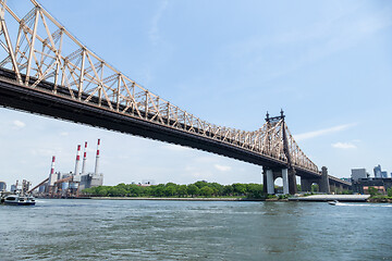 Image showing Queensboro Bridge and the Ravenswood power plant