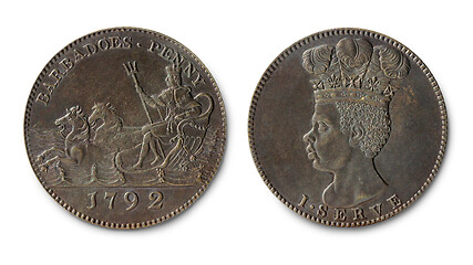 Image showing Barbados copper penny