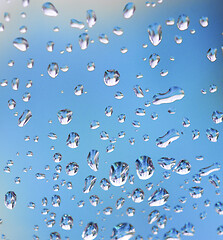 Image showing Water Drops on Glass