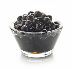 Image showing black tapioca pearls for bubble tea