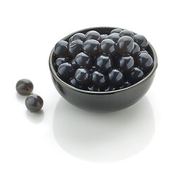 Image showing black tapioca pearls for bubble tea