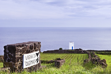 Image showing Whale watch tower in Pico, Azores