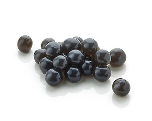 Image showing black tapioca pearls for bubble tea