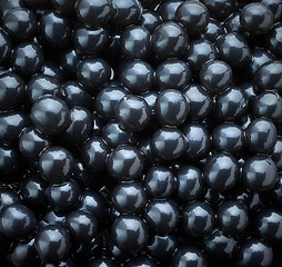 Image showing black tapioca pearls for bubble tea