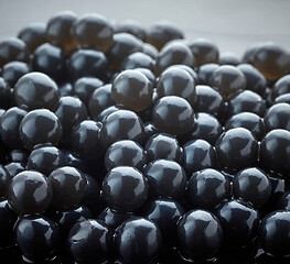 Image showing black tapioca pearls for bubble tea