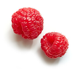 Image showing fresh ripe raspberries