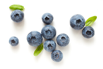 Image showing fresh ripe blueberries