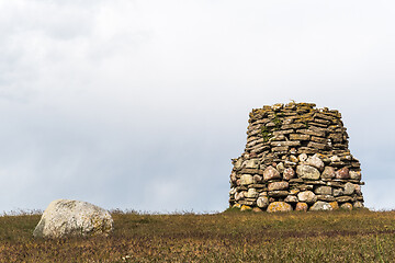 Image showing Ancient beacon on a hill