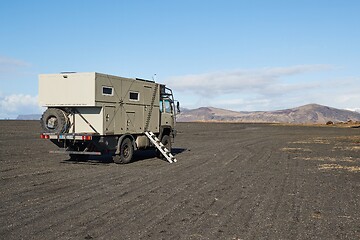 Image showing Big camping truck in Iceland