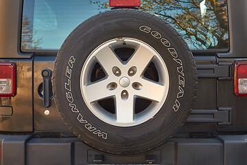 Image showing Wheel of a 4x4 vehicle