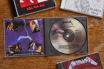 Image showing Metallica Ride The Lightning and other CDs