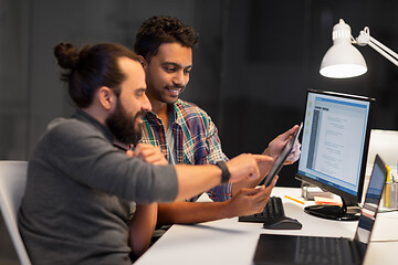 Image showing creative team with tablet pc working at office