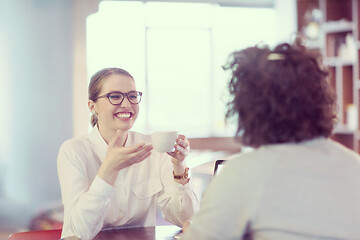 Image showing startup Business team Working With laptop in creative office