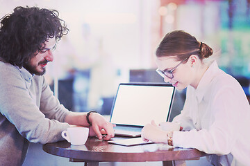 Image showing startup Business team Working With laptop in creative office