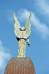 Image showing Back of an angel statue