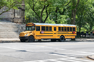 Image showing typical school bus in New York