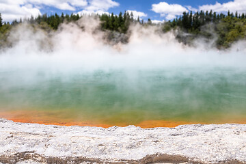 Image showing hot sparkling lake in New Zealand